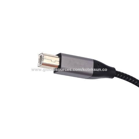 UGREEN Adaptateur Imprimante USB B 2.0 Mâle vers USB C Femelle Câble  Imprimante en Aluminium Compatible avec imprimante HP, C