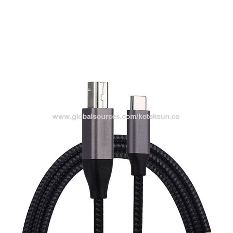 Câble d'imprimante USB de 6 pi, câble USB 2,0 de type A vers B mâle, câble  de numériseur haute vitesse compatible avec HP, Canon, Epson, DAC