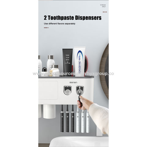 Magnetic Adsorption Inverted Toothbrush Holder Bathroom