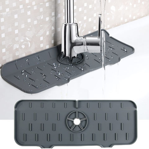 A square faucet anti-splash mat, soft rubber mat faucet drain mat