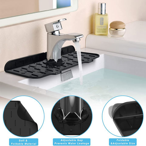 White, FAUCET SPLASH GUARD, Drip Catcher, Kitchen Sink Protector, Prevent  Granite Countertop Damage, 17 in W X 23 in L, Patent Approved 