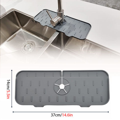Kitchen Sink Splash Mat Silicone Mud Faucet Absorbent Mats Sink Splash  Guard Counter Protector Mats Kitchen Draining Pad