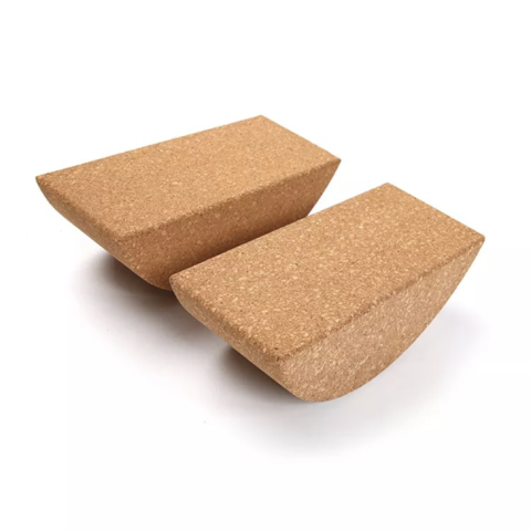 Cork yoga block quarter round