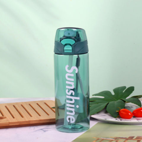 korean plastic water bottle with straw