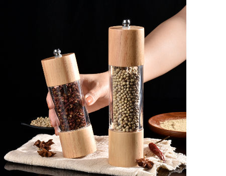 Buy Wholesale China Wooden Manual Acrylic Transparent Salt Shaker And Pepper  Mill Mini Oak Wood Salt And Pepper Grinder & Wooden Salt And Pepper Mill at  USD 3.49