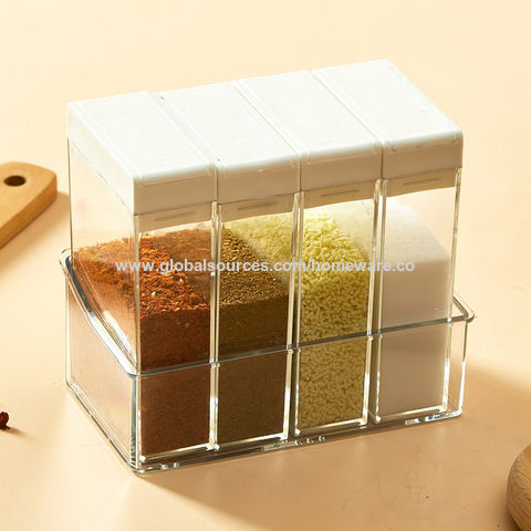 Buy Wholesale China Household Kitchen Seasoning Box Jar Transparent Salt  Pepper Spice Sprayer Storage Container & Spice Jars at USD 1.71