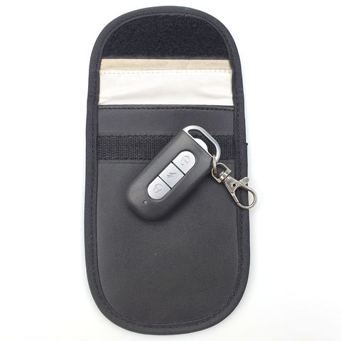 Etui Anti RFID Clé Voiture Signal Blocage Faraday Pochette Sac