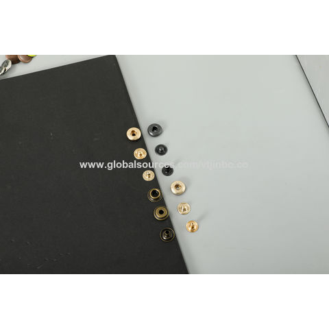 Manufacturer Custom High Quality Gold Color Flat Zinc Alloy Metal Four Part Snap  Button for Coat - China Buttons and Snap Button price