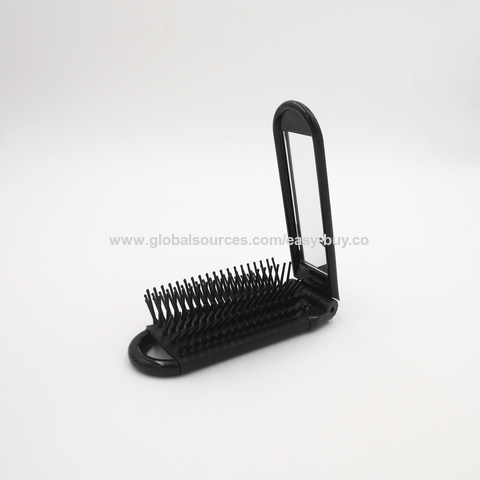 Pentes de cabelo antiestáticos, resistentes a altas temperaturas, com espelho dobrável, pente de presente requintado.