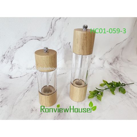 Buy Wholesale China Salt And Pepper Mills, Salt And Pepper Grinder Make By  Wood And Transparent Acrylic & Salt And Pepper Grinder at USD 2.9