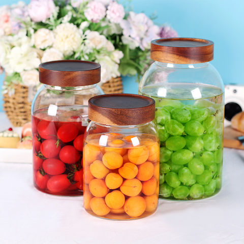 New Hot Sale Glass Spice Jars Set with Acacia Lids - China Glass Vase and  Decoration Glass Vase price