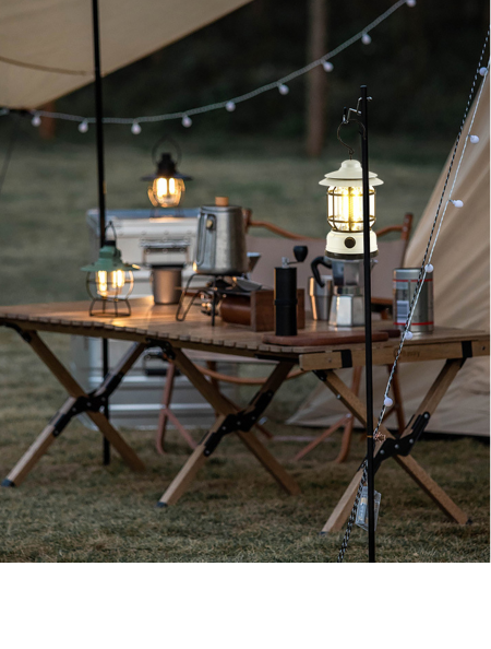 Lampe de camping rétro lampe de tente de camping en plein air lampe portable multifonctionnelle lampe de cheval fournisseur d'urgence