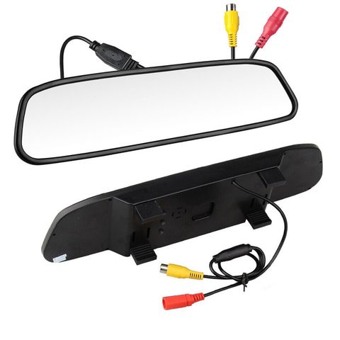 Pantalla LCD TFT a color de 7 pulgadas con espejo retrovisor para coche con  cámara trasera inalámbrica para cámara de respaldo de coche, pantalla LCD