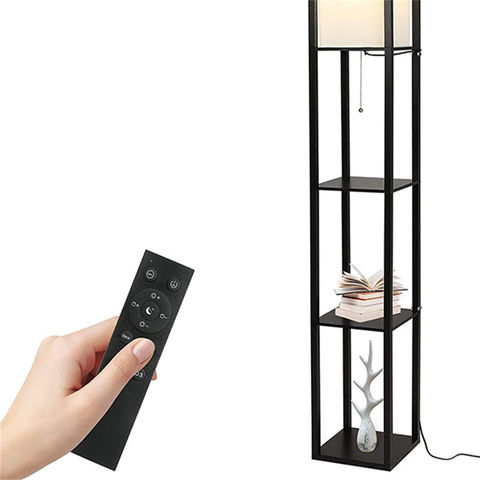 Lámpara de pie LED moderna con pantalla blanca y bombilla LED para sala de estar, lámpara de pie para dormitorio