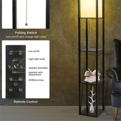 Lámpara de pie LED moderna con pantalla blanca y bombilla LED para sala de estar, lámpara de pie para dormitorio