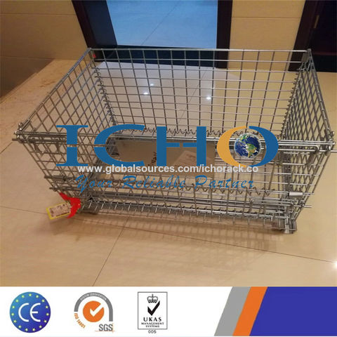 Buy Wholesale China Nesting A Frame Roll Trolley Folded Warehouse Storage  Logistics Carts Wire Mesh Container & Wire Mesh Container at USD 1