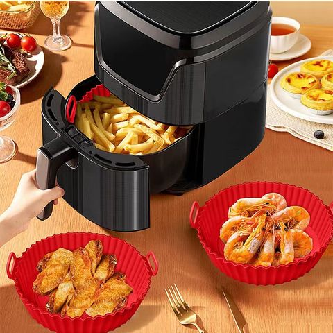 Air Fryer Silicone Pot For Baking Basket Tray Accessories Cooking Reusable  Soft