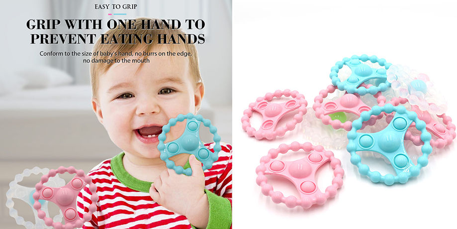 Bpa Free Food Grade Natural silicone Cartoon Babi Silicone Baby Teether Toys For Babies supplier