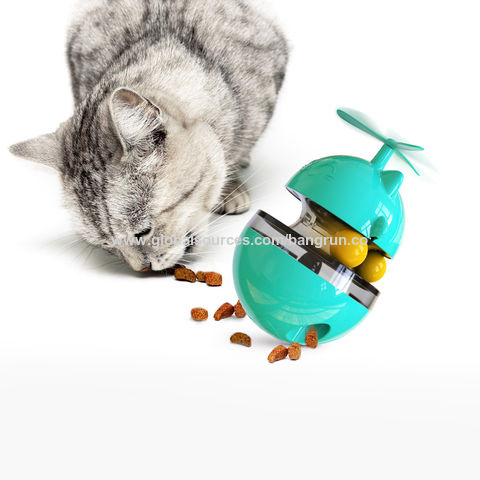 Juguetes multifunción de gato torbellino de gato de la suerte que gotean comida juguetes de diversión interactivos-azul