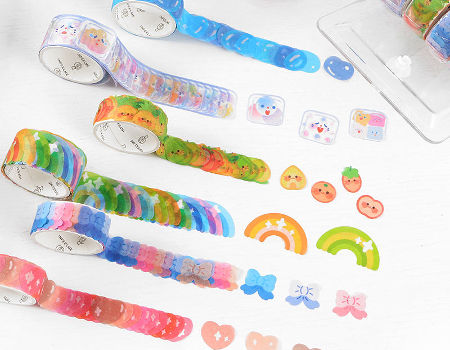Candy Kawaii Cartoon Washi Tape: Paper Masking Tape Rolls