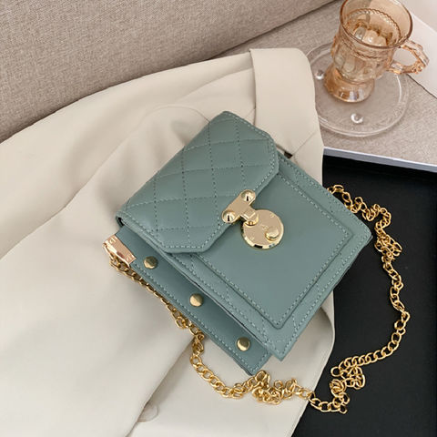 Bolsos de cadena cruzados de moda para mujer, bolsos de hombro para niñas, bolso de mensajero