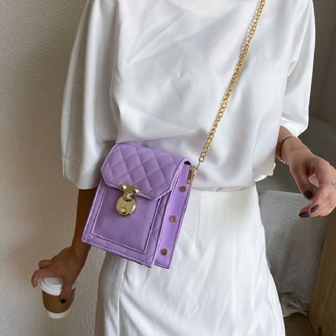 Bolsos de cadena cruzados de moda para mujer, bolsos de hombro para niñas, bolso de mensajero