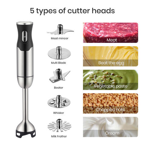 Immersion Hand Blender 16-Speed 5-In-1 Multi-Function Stick