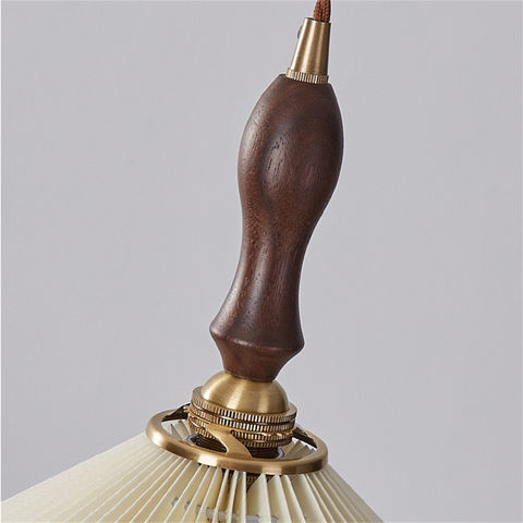 Lustres suspendus vintage, lampes décoratives pour éclairage intérieur, bois massif et cuivre