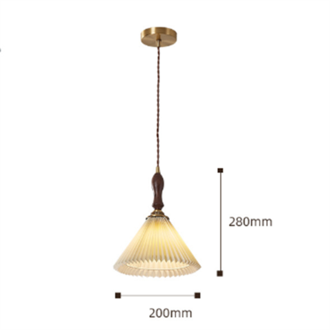 Lustres suspendus vintage, lampes décoratives pour éclairage intérieur, bois massif et cuivre
