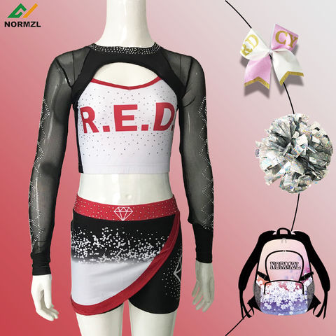 Customized youth crop top cheer uniforms China Manufacturer