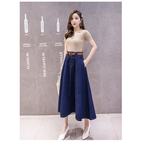 Casual Fashion Custom Ladies Wholesale Long Jean Denim Skirts For Women's  High Waist Long Skirts $10.6 - Wholesale China Women's Long Skirts at  factory prices from Quanzhou SUITE Trade CO.,LTD