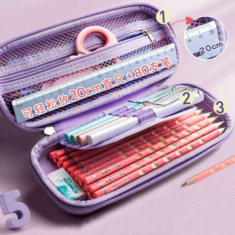 Pencil Case Small PU Leather Pencil Pouch Bag Cute Pencil Cases for Girls  and Ad