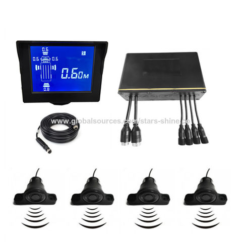 Comprar Sensor de aparcamiento para coche, sistema de radares de marcha  atrás trasera con 8 sensores de aparcamiento, detección de distancia LCD