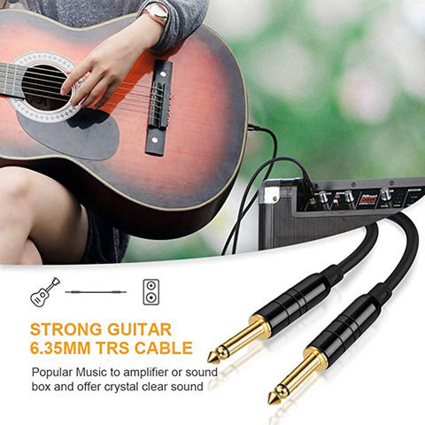 6.35mm Low Noise Microphone Cable for Electric Guitar & Bass