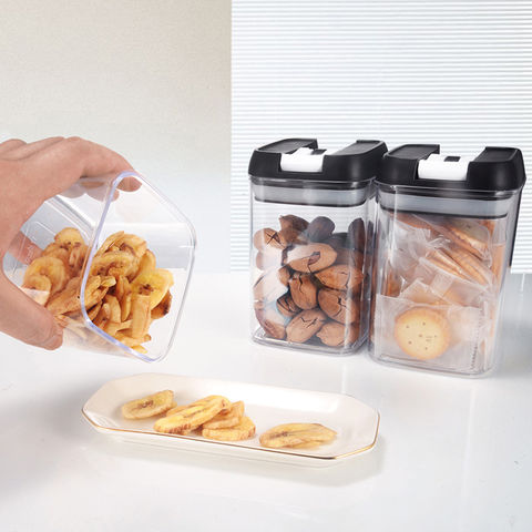 Paquete de 10 cubos organizadores de despensa para refrigerador,  contenedores apilables con tapas, plástico transparente para cocina,  encimeras