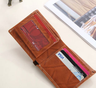 Newly Branded Good Quality Customized Men's Leather Minimalist Slim Wallet supplier