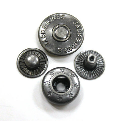 30 Sets Metal Snap Buttons Nickel Brass Sew On Snap Fasteners