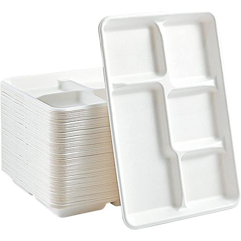 Comfy Package 200 Pack Disposable White Uncoated Paper Plates 9 inch Large