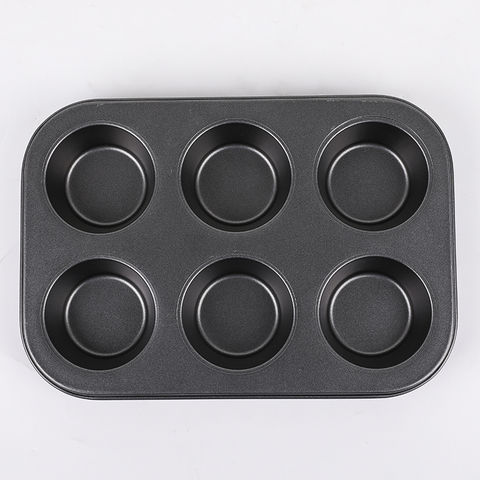 Food Grade Rectangular 6 Cup Silicone Muffin & Cupcake Mould Tray (Red),  200 G, Thickness: 3.5 Cm