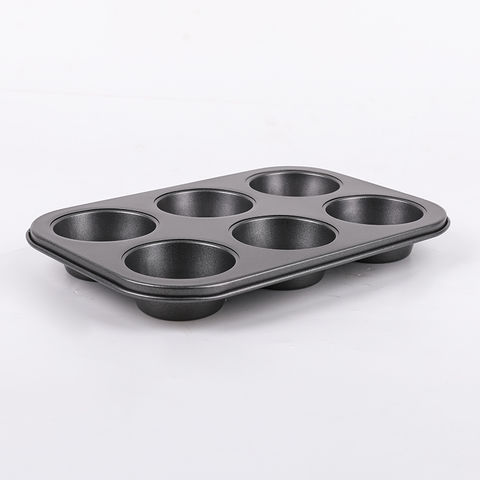 Food Grade Rectangular 6 Cup Silicone Muffin & Cupcake Mould Tray (Red),  200 G, Thickness: 3.5 Cm