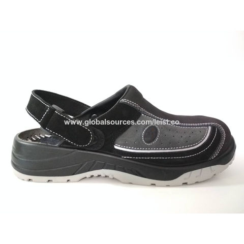 Steel Toe Safety Slipper,pu Sole,ce Summer Cool Anti-slip