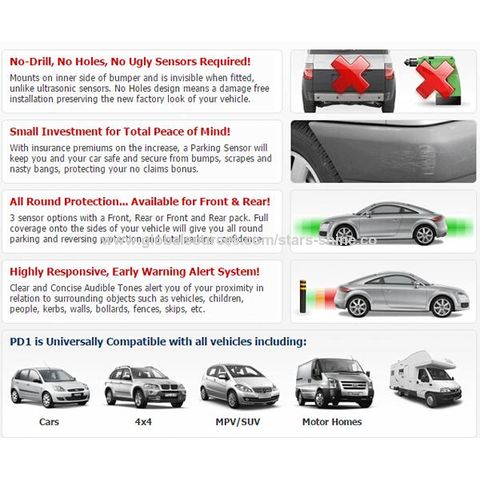 Sensor de Aparcamiento Trasero Origen Acústico - Seguridad en el coche