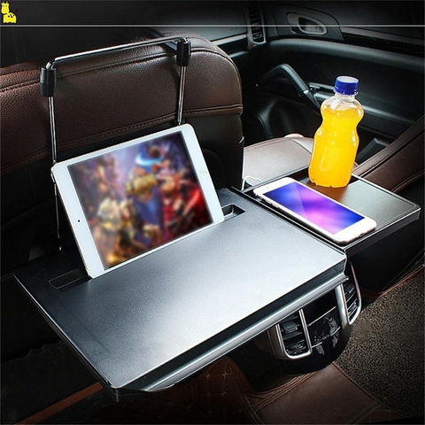 Yusheng Support de table de voiture pour ordinateur portable - Récipient de  bureau pour manger, travail, table pliante universelle pour volant, siège