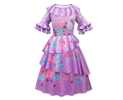 encanto purple dress Encanto Isabella Floral Layered Purple Dress