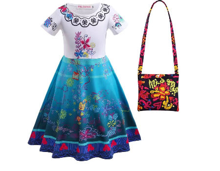 Girls Encanto Charm Dresses Carnival Halloween Children Princess