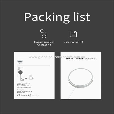 15W Magnetisches Wireless-Schnellladegerät Typ C für iPhone X 11 12 Serie - Effizientes Laden