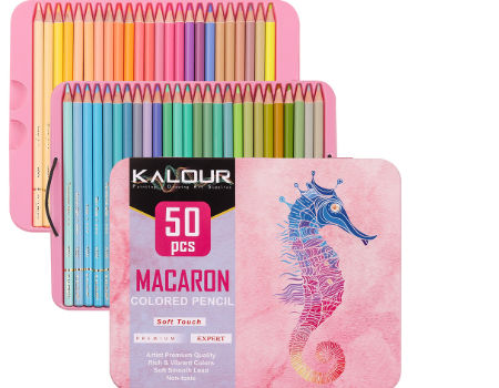 KALOUR 52-Pack Sketch Drawing Pencils Kit with Two Sketchbook,Tin  Box,Include Graphite,Charcoal and Artists Tools,Pro Art Drawing Supplies  for Adults