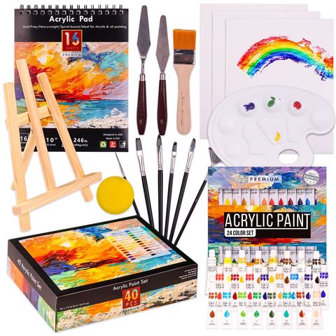 Juego de lápices de colores para niños, rotuladores de 56 piezas,  herramienta de pintura, suministros de
