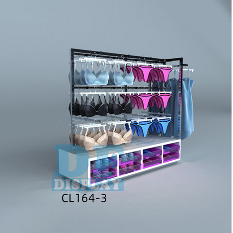 Gold Stainless Steel Bra Display Rack Metal Underwear Display Rack Lingerie Display  Rack Pipe Clothing with Shelves - China Clothing Store Display Stands and Display  Rack price