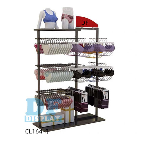 Iron clothing store shelf display shelf bra underwear circle rotating floor  stand - AliExpress